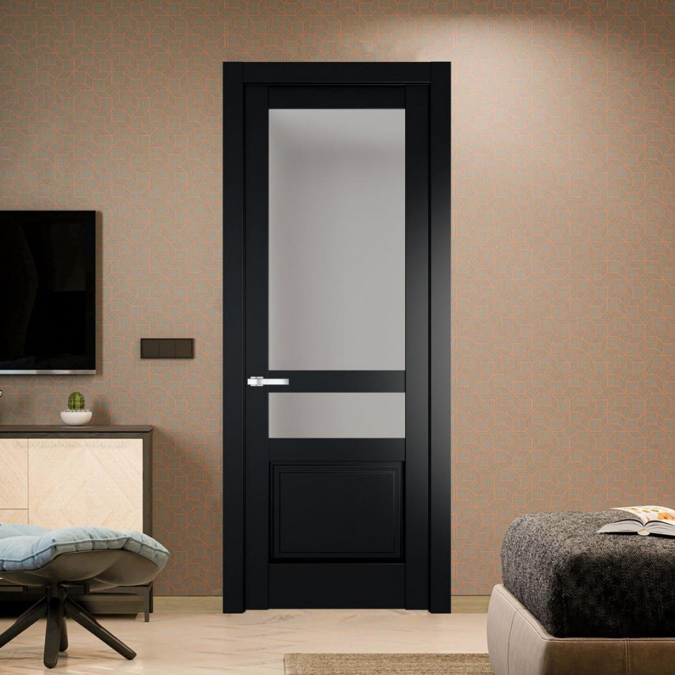 Межкомнатная дверь ProfilDoors 3.5.4 PD цвет Блэк вставка Матовое