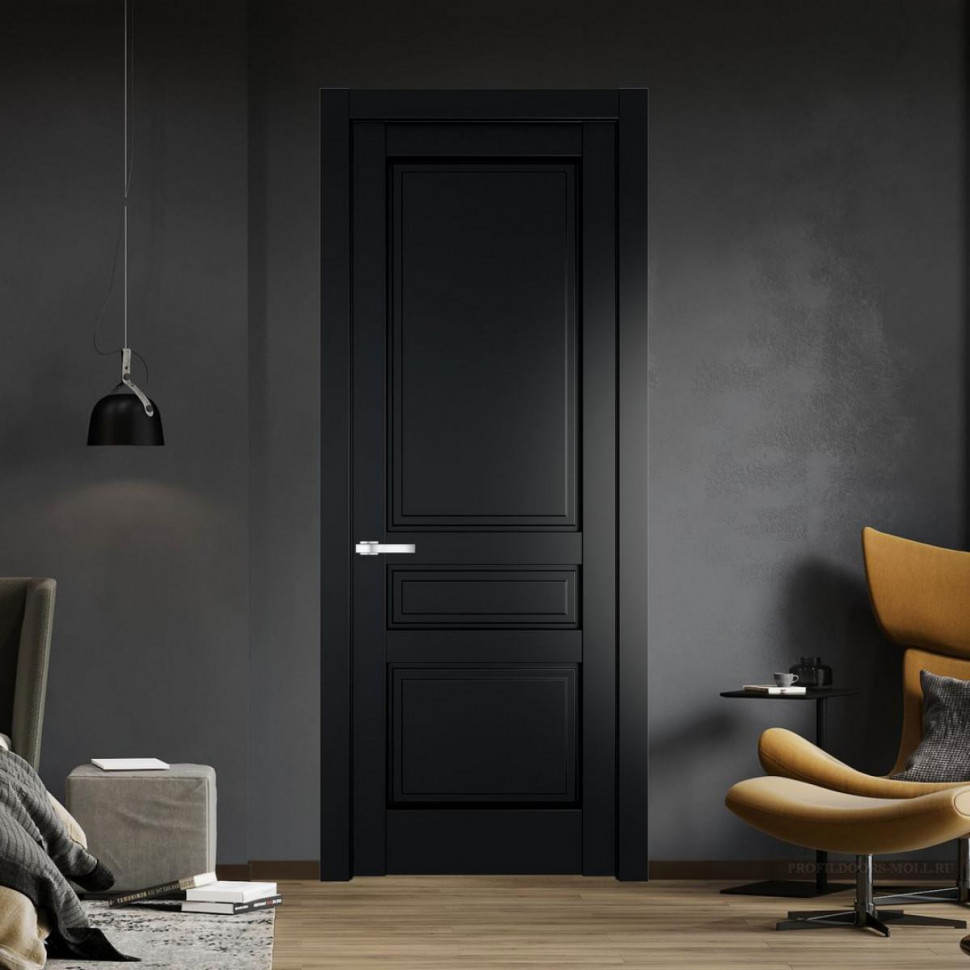 Межкомнатная дверь ProfilDoors 3.5.1 PD цвет Блэк вставка Глухая