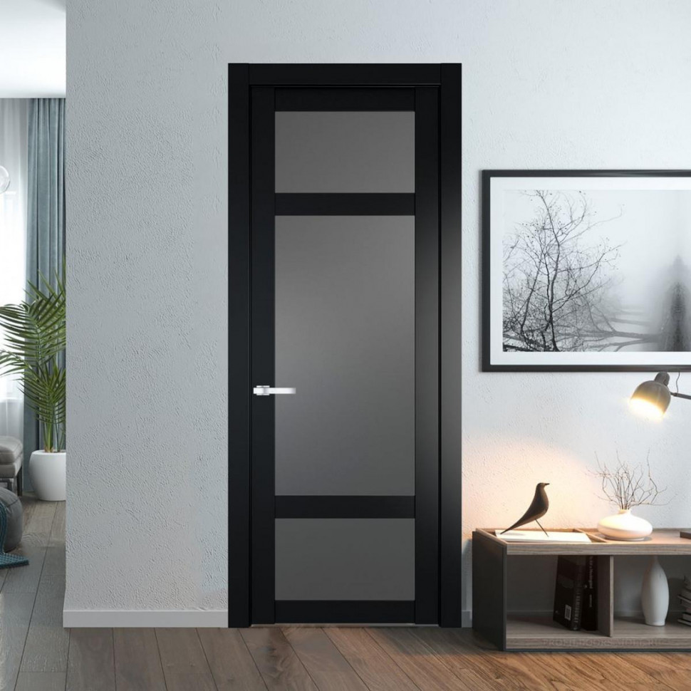 Межкомнатная дверь ProfilDoors 2.3.2 PD цвет Блэк вставка Графит