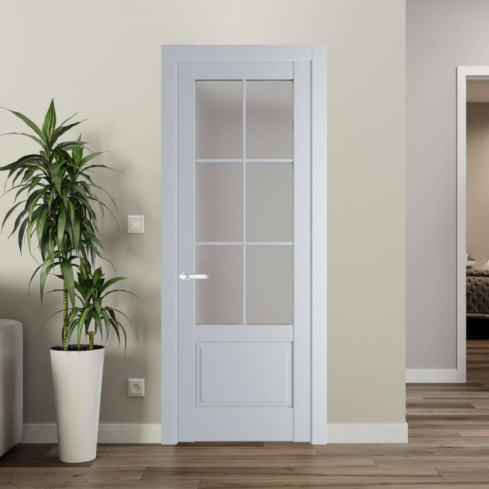 Межкомнатная дверь ProfilDoors 3.2.2 (р.6) PD цвет Лайт Грей вставка Матовое