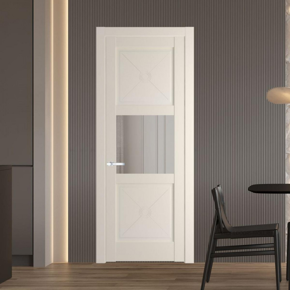 Межкомнатная дверь ProfilDoors 1.4.2PM Кремовая Магнолия Прозрачное