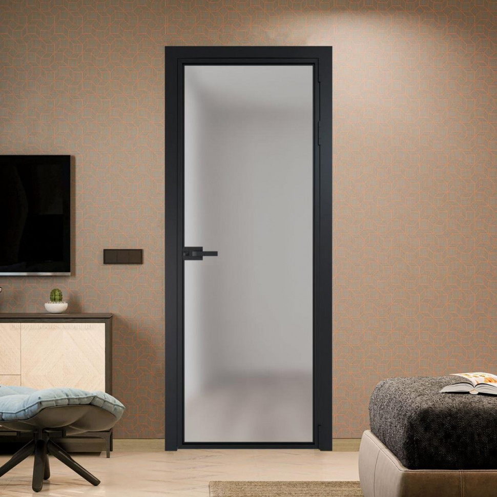 Межкомнатная дверь ProfilDoors 1 AX Матовое профиль Черный матовый
