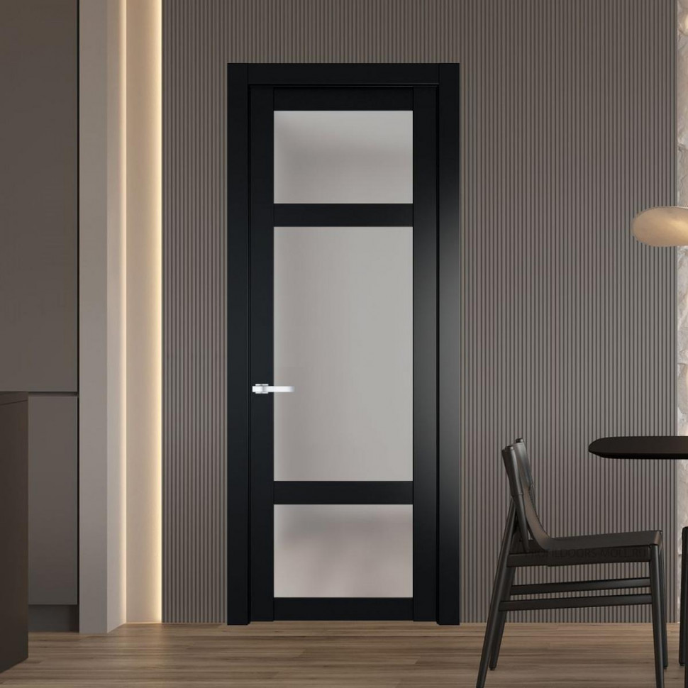 Межкомнатная дверь ProfilDoors 1.3.2 PD цвет Блэк вставка Матовое