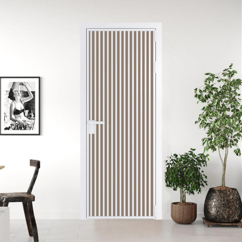 Межкомнатная дверь ProfilDoors 11 AG стекло Монохром капучино триплекс цвет профиля Вайт