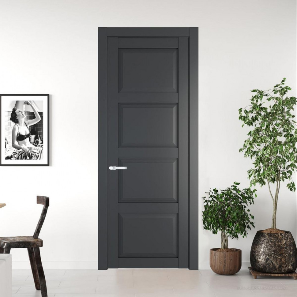 Межкомнатная дверь ProfilDoors 2.4.1 PD цвет Графит вставка Глухая