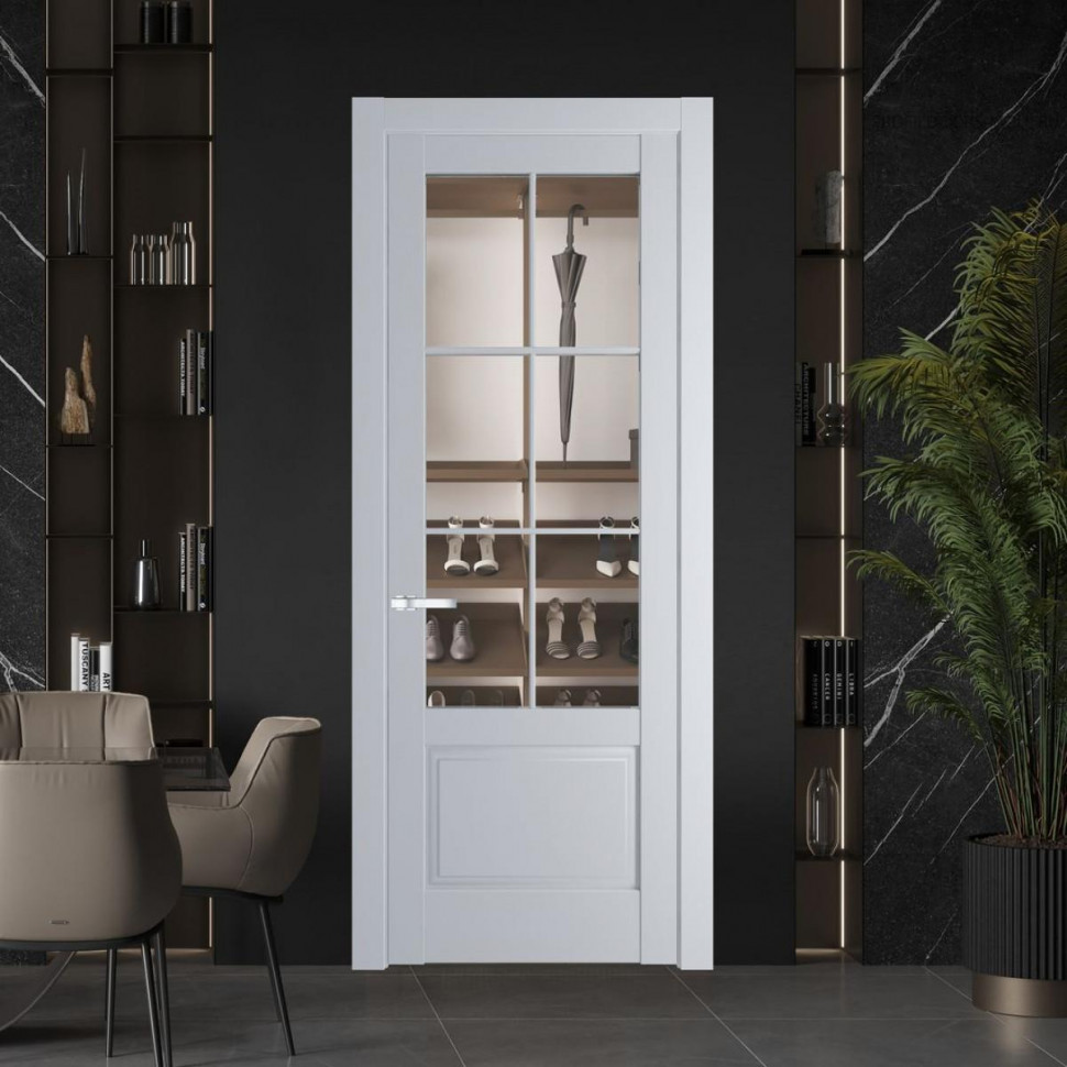 Межкомнатная дверь ProfilDoors 4.2.2 (р.6) PD цвет Лайт Грей вставка Прозрачное