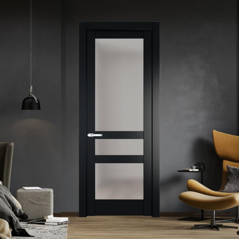 Межкомнатная дверь ProfilDoors 3.5.2 PD цвет Блэк вставка Матовое