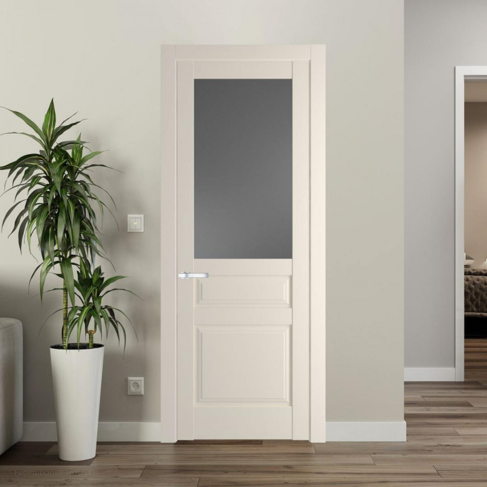 Межкомнатная дверь ProfilDoors 4.5.3 PD цвет Кремовая Магнолия вставка Графит