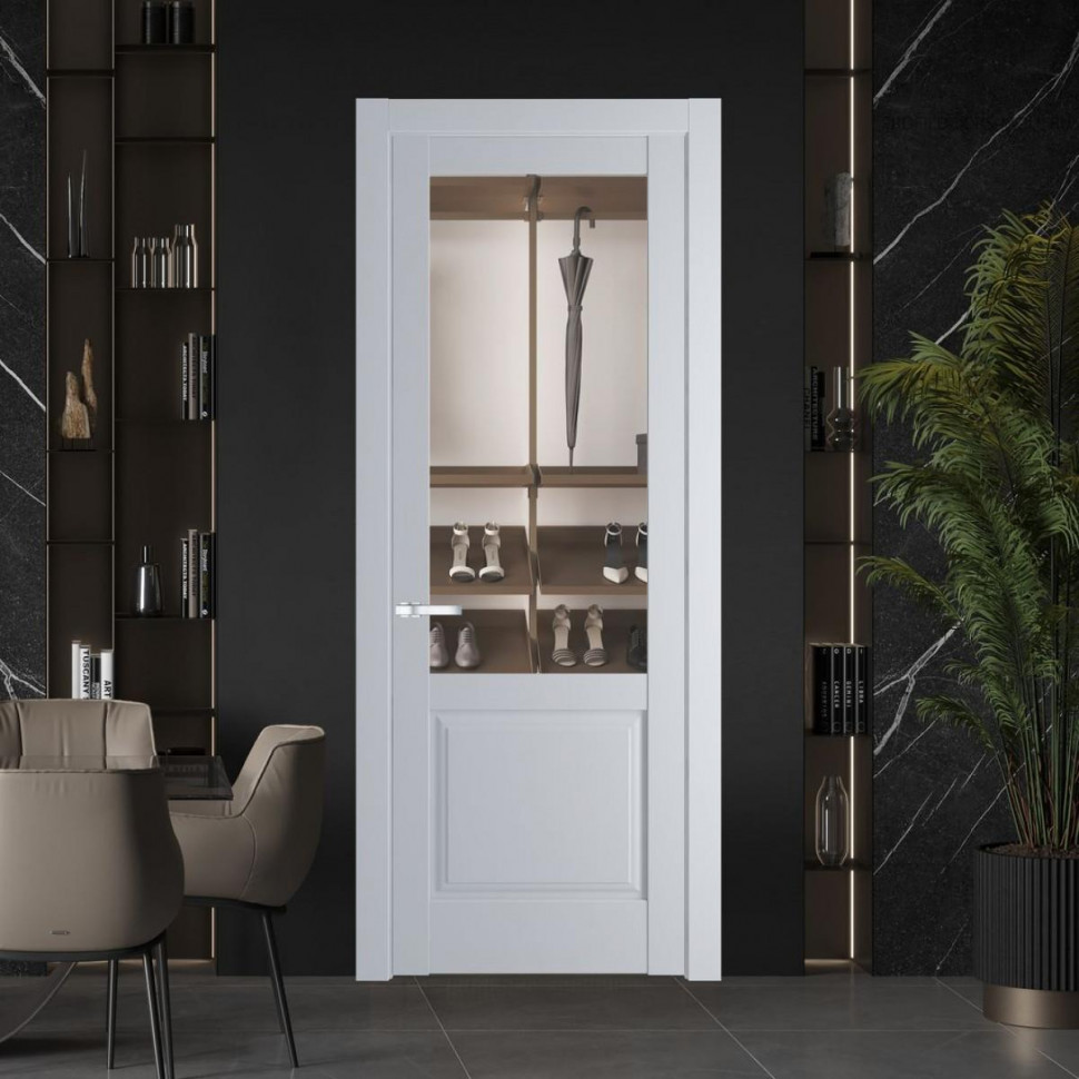 Межкомнатная дверь ProfilDoors 4.2.2 PD цвет Лайт Грей вставка Прозрачное