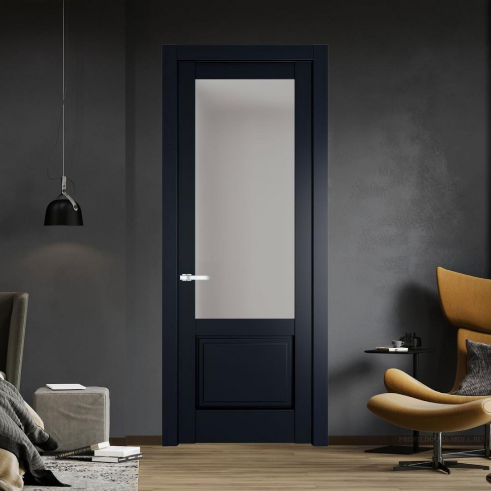 Межкомнатная дверь ProfilDoors 3.2.2 PD цвет Нэви Блу вставка Матовое