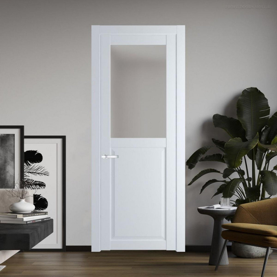 Межкомнатная дверь ProfilDoors 2.6.2 PD цвет Вайт вставка Матовое