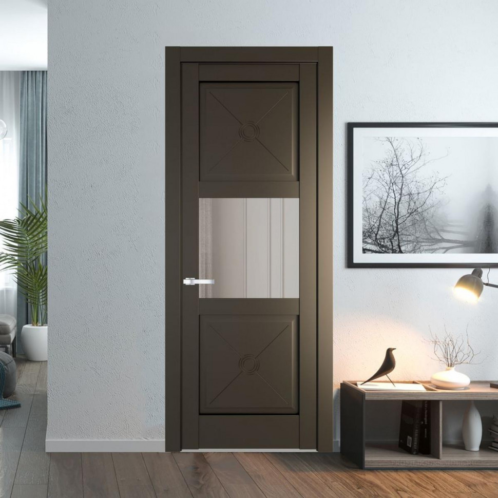 Межкомнатная дверь ProfilDoors 1.4.2PM Перламутр бронза Прозрачное