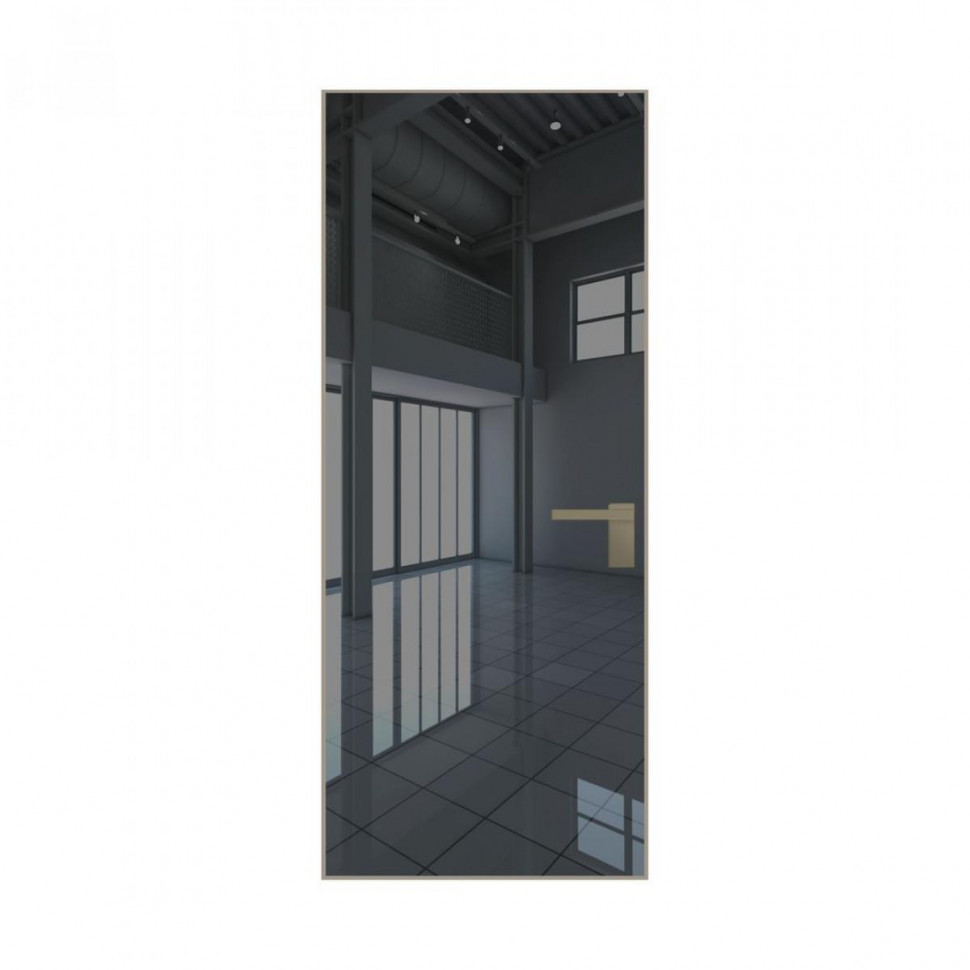 Межкомнатная дверь ProfilDoors 0M Зеркало Grey алюминиевая кромка Никель матовый
