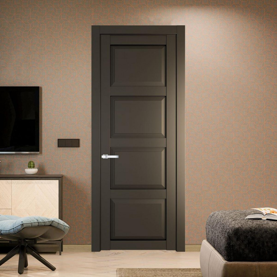 Межкомнатная дверь ProfilDoors 2.4.1 PD цвет Перламутр бронза вставка Глухая