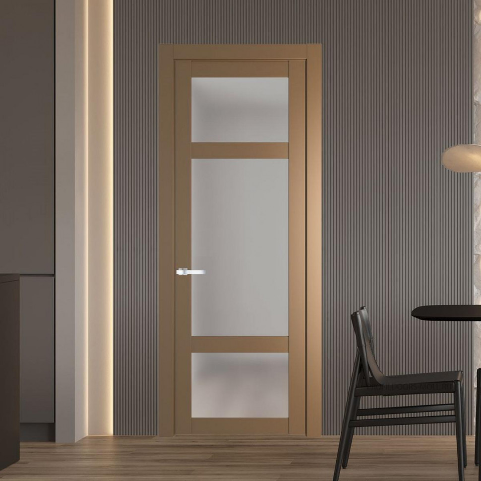 Межкомнатная дверь ProfilDoors 1.3.2 PD цвет Перламутр золото вставка Матовое