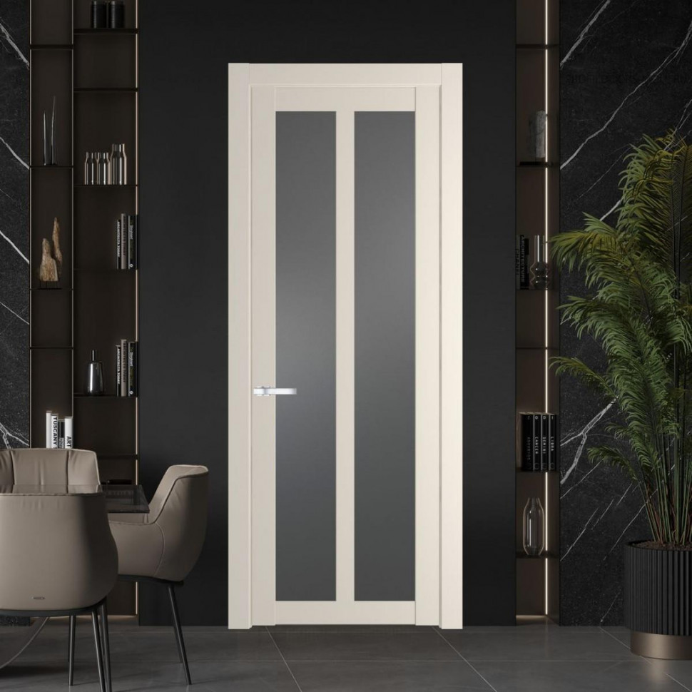 Межкомнатная дверь ProfilDoors 1.7.2 PD цвет Кремовая Магнолия вставка Графит