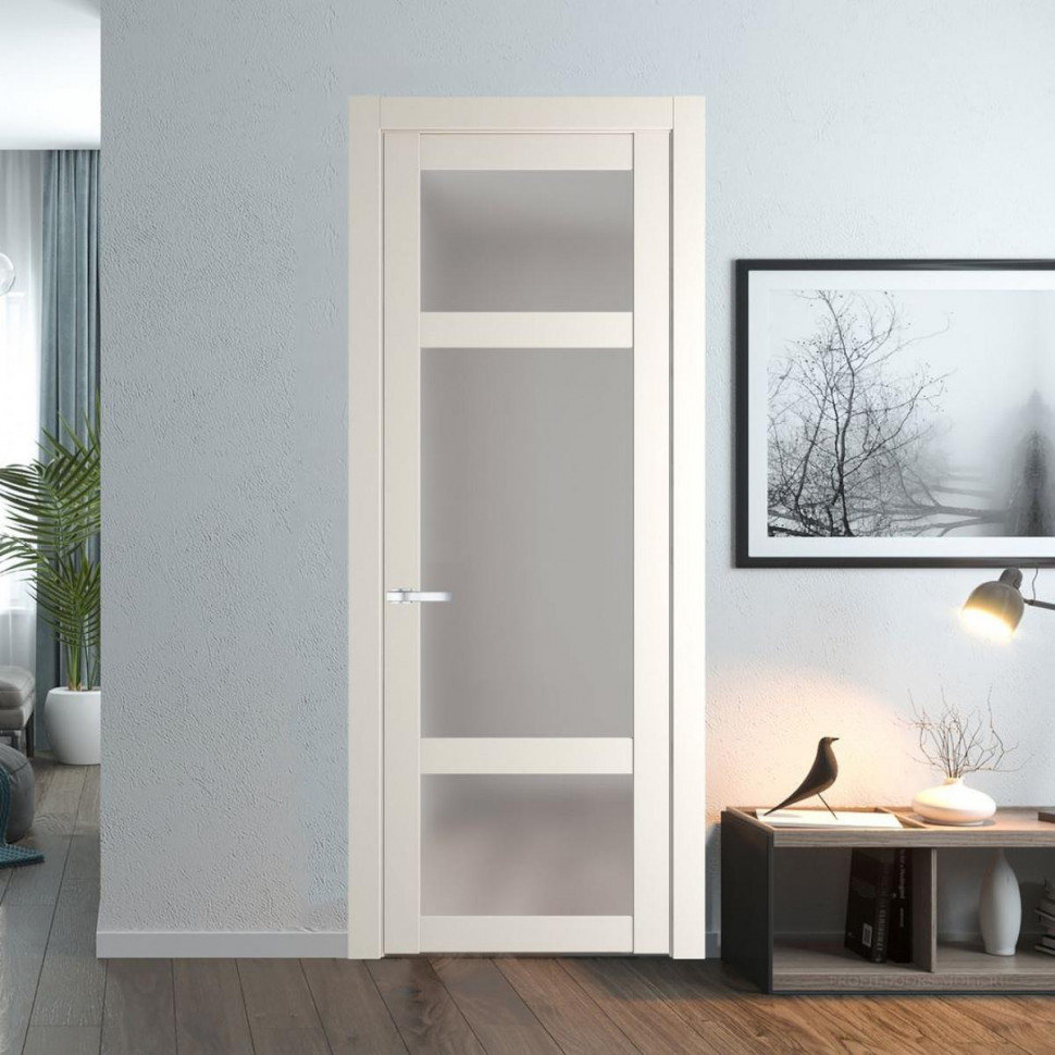 Межкомнатная дверь ProfilDoors 1.3.2 PD цвет Перламутр белый вставка Матовое