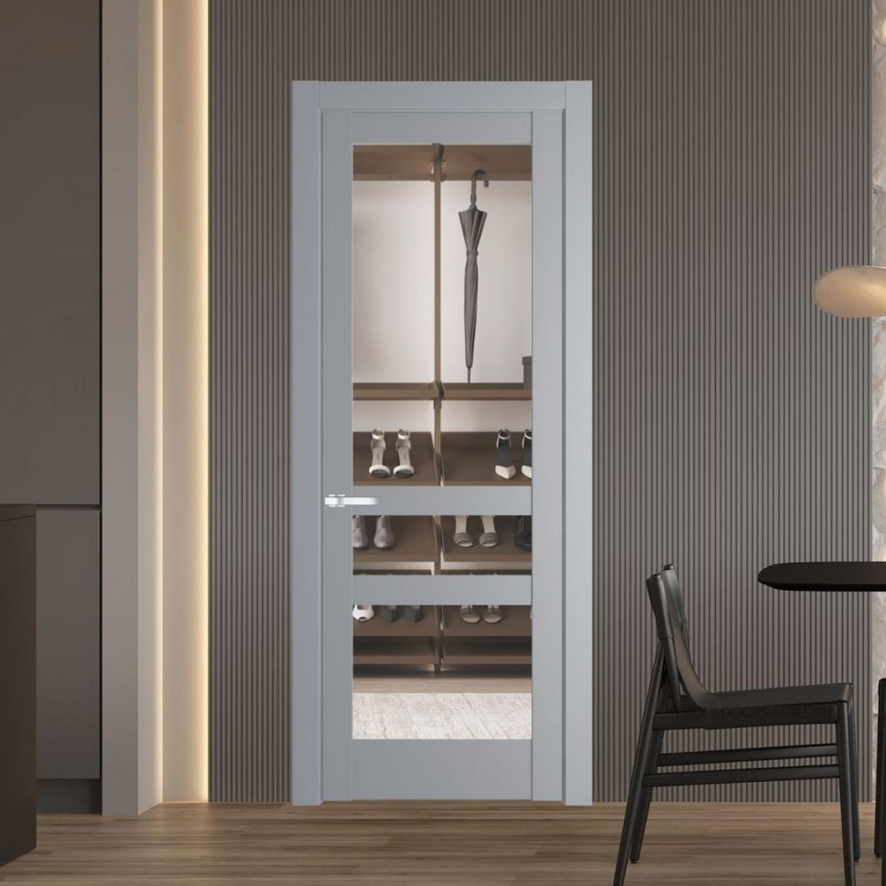 Межкомнатная дверь ProfilDoors 3.5.2 PD цвет Смоки вставка Прозрачное