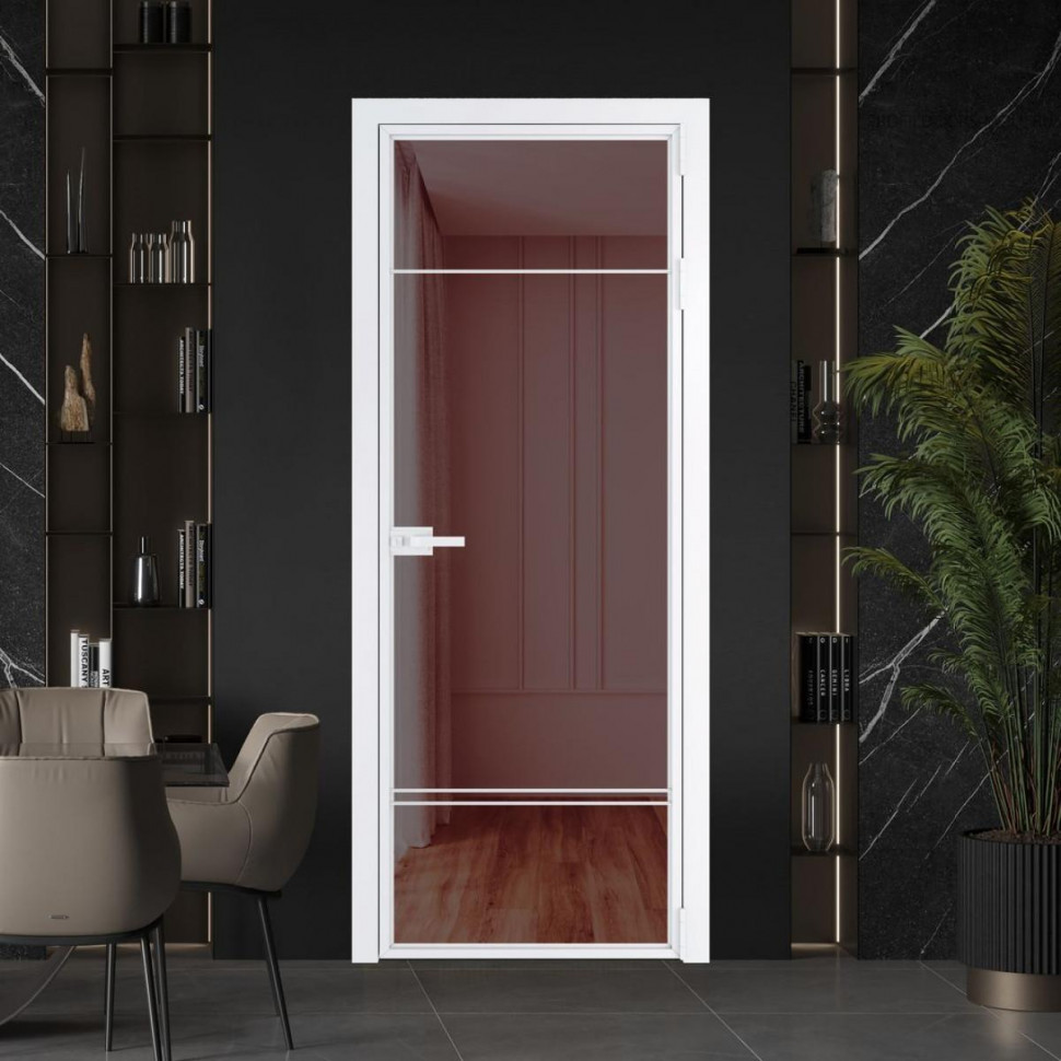 Межкомнатная дверь ProfilDoors 4 AX Золотистая бронза профиль Вайт