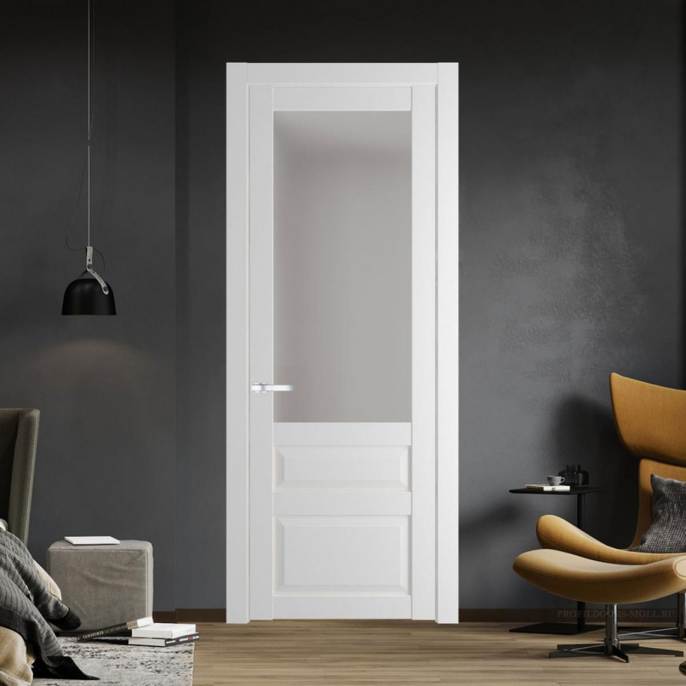 Межкомнатная дверь ProfilDoors 2.5.3 PD цвет Крем Вайт вставка Матовое