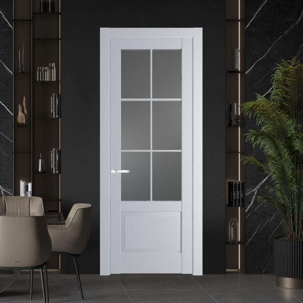 Межкомнатная дверь ProfilDoors 4.2.2 (р.6) PD цвет Лайт Грей вставка Графит