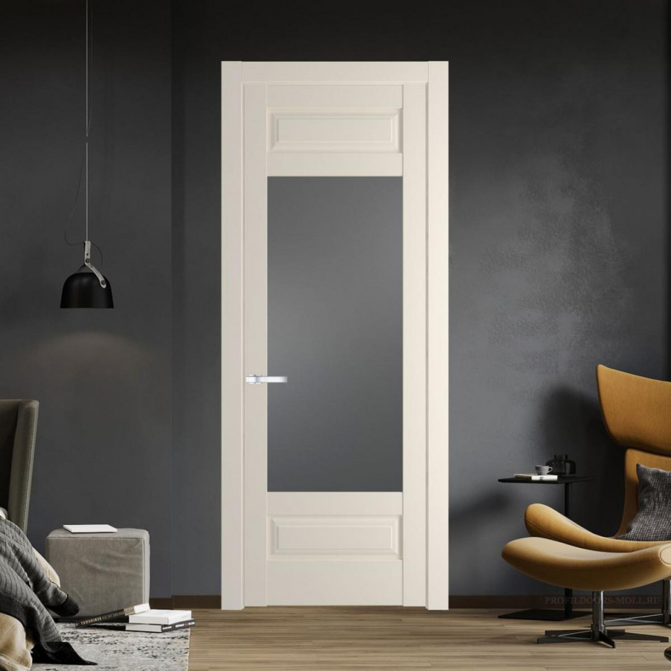 Межкомнатная дверь ProfilDoors 4.3.3 PD цвет Кремовая Магнолия вставка Графит