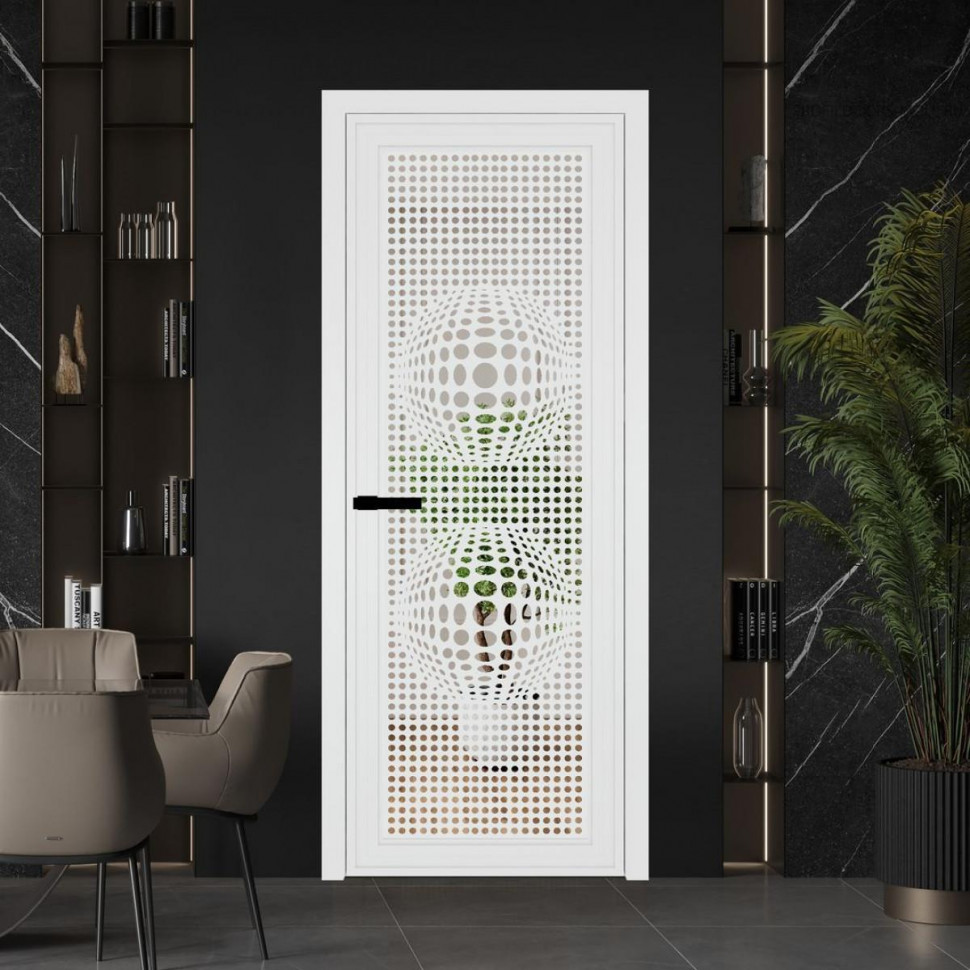 Межкомнатная дверь ProfilDoors 1 AGP Зеркало профиль Вайт Рисунок 3