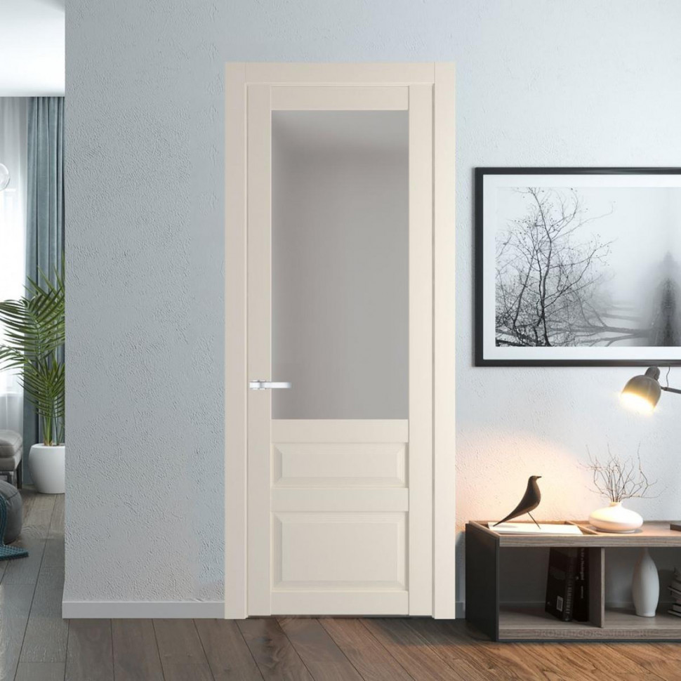 Межкомнатная дверь ProfilDoors 2.5.3 PD цвет Кремовая Магнолия вставка Матовое