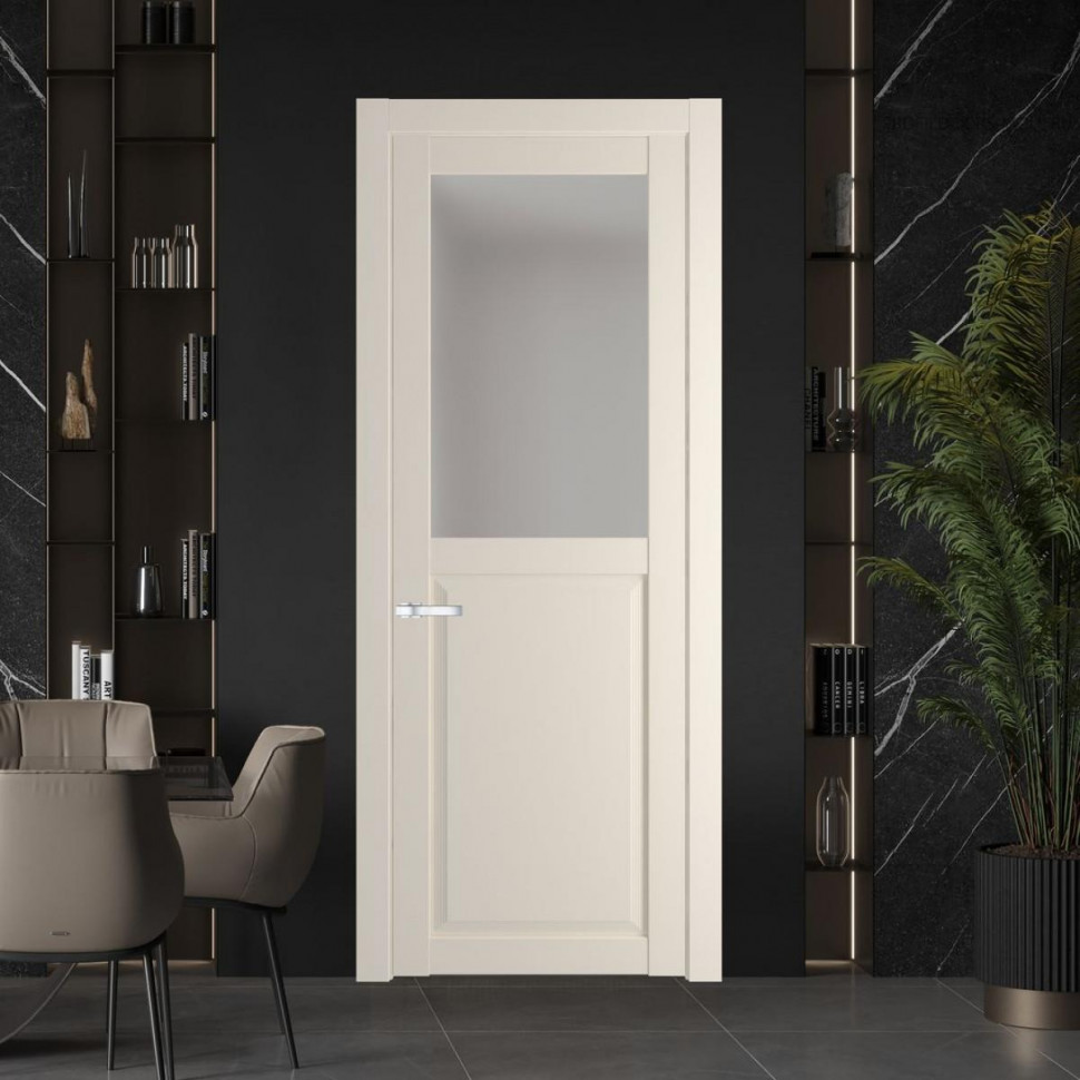Межкомнатная дверь ProfilDoors 2.6.2 PD цвет Кремовая Магнолия вставка Матовое