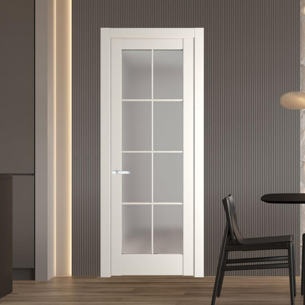 Межкомнатная дверь ProfilDoors 3.1.2 (р.8) PD цвет Перламутр белый вставка Матовое