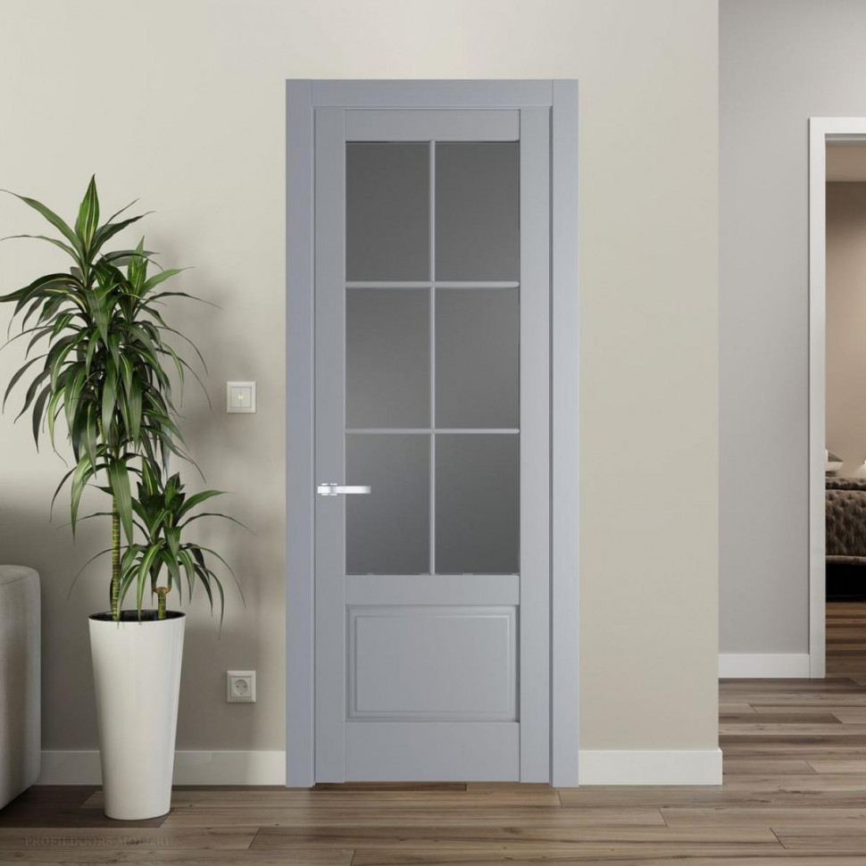 Межкомнатная дверь ProfilDoors 4.2.2 (р.6) PD цвет Смоки вставка Графит