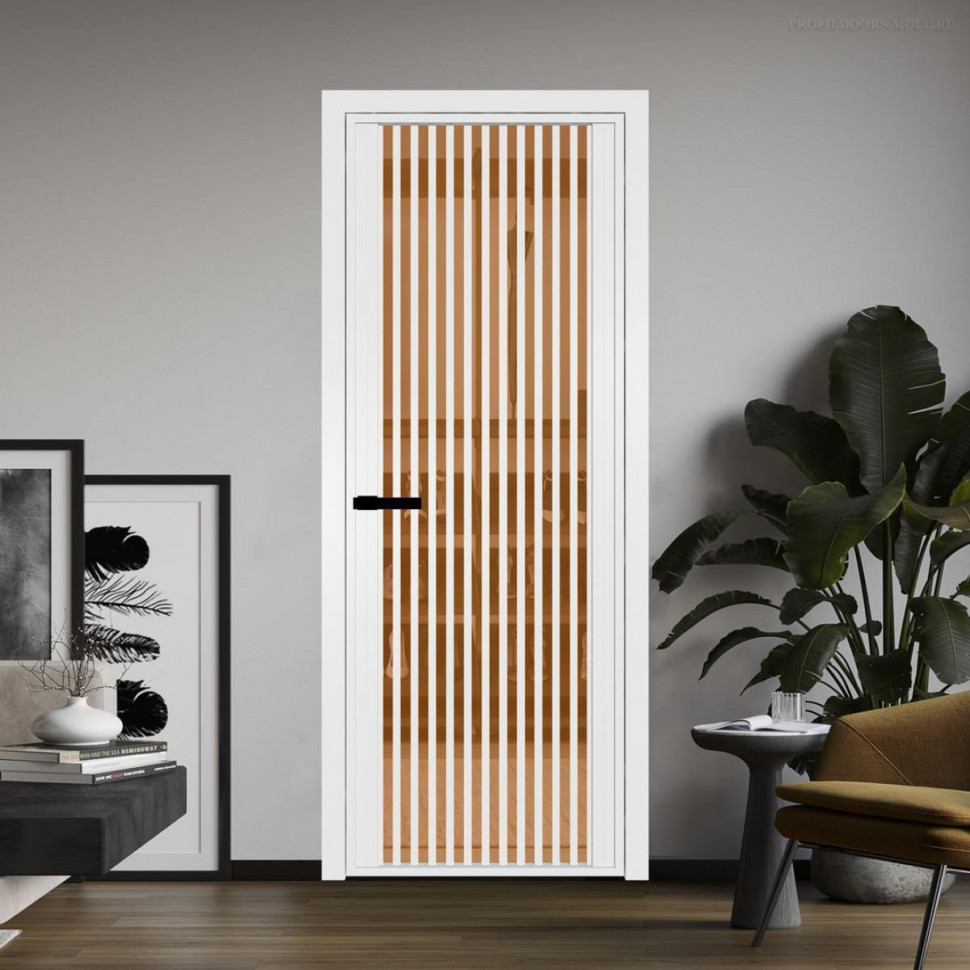 Межкомнатная дверь ProfilDoors 3 AGP Золотистая бронза профиль Вайт