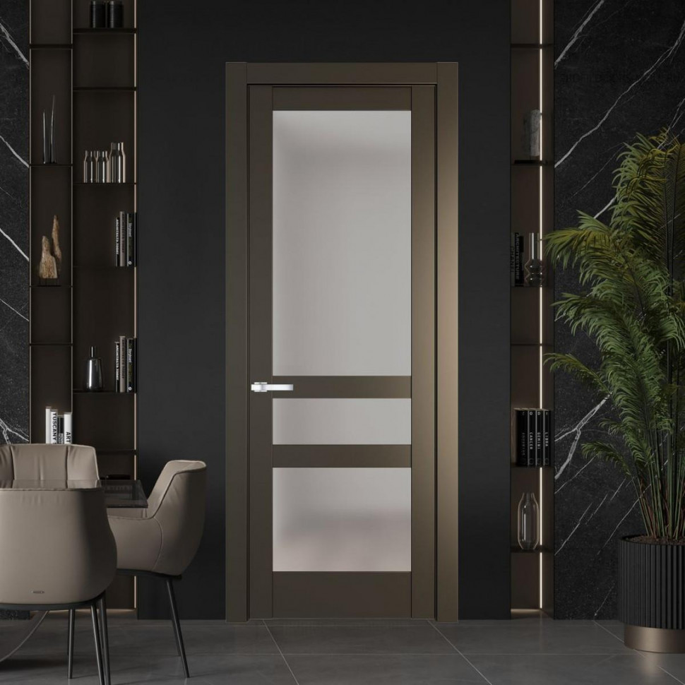 Межкомнатная дверь ProfilDoors 3.5.2 PD цвет Перламутр бронза вставка Матовое