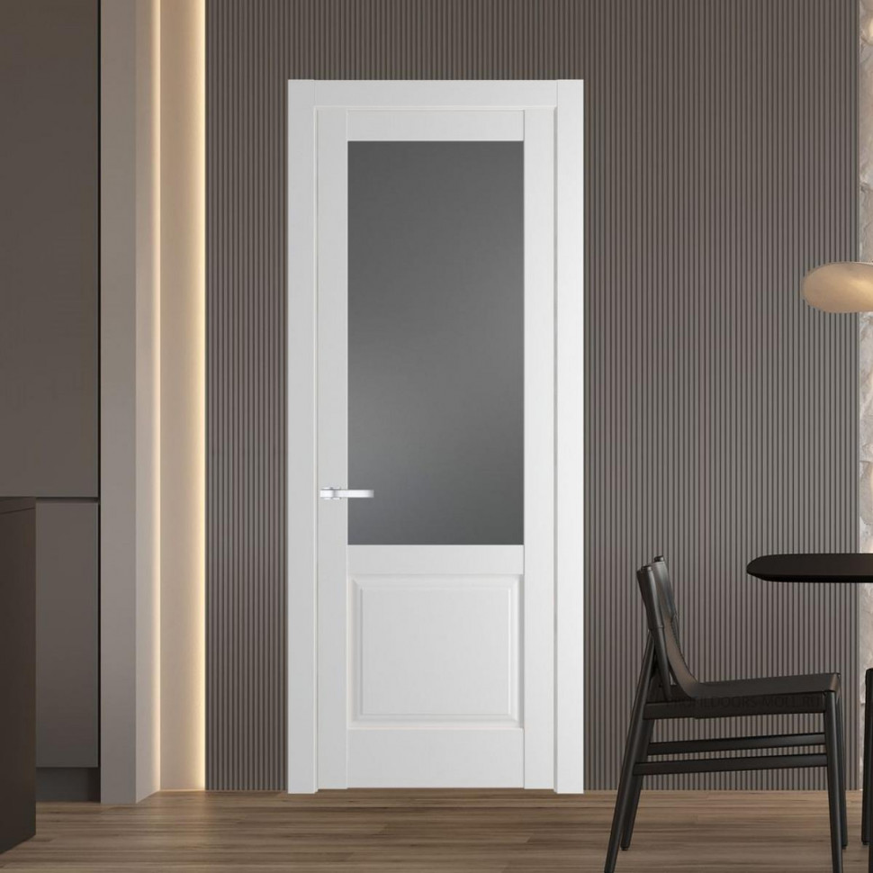 Межкомнатная дверь ProfilDoors 4.2.2 PD цвет Крем Вайт вставка Графит