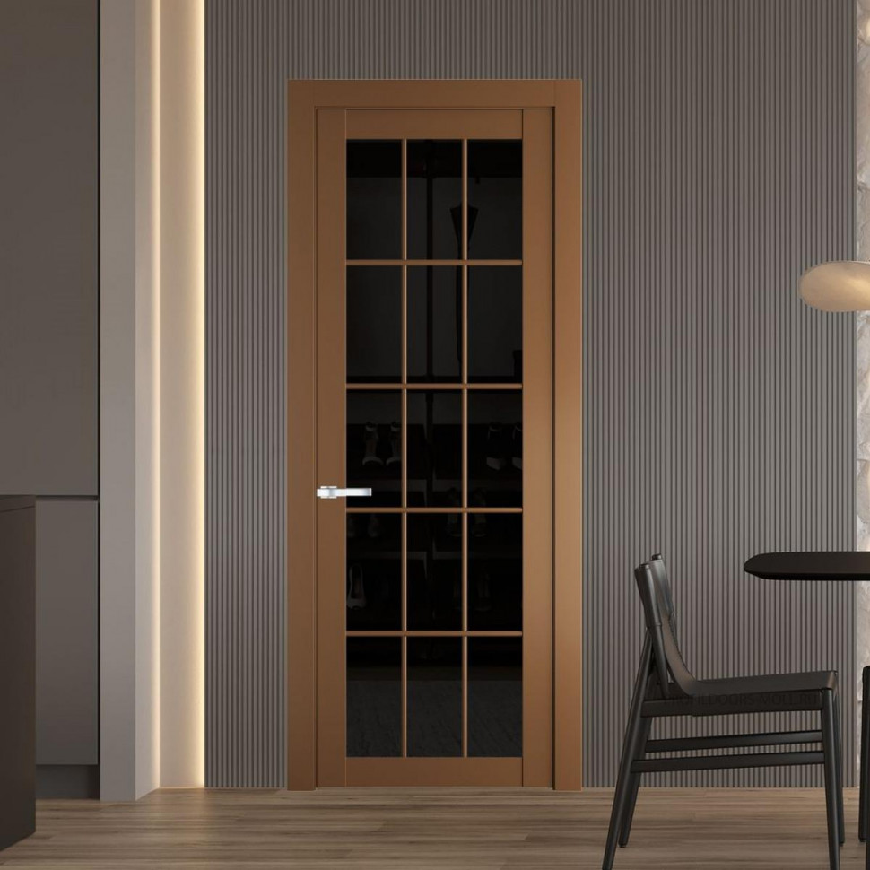 Межкомнатная дверь ProfilDoors 1.1.2 (р.15) PD цвет Перламутр золото вставка Черное тонированное