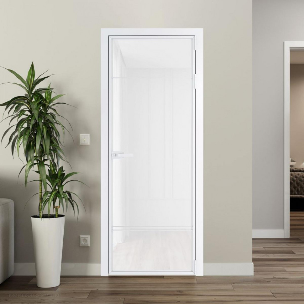 Межкомнатная дверь ProfilDoors 4 AX Триплекс белый профиль Вайт