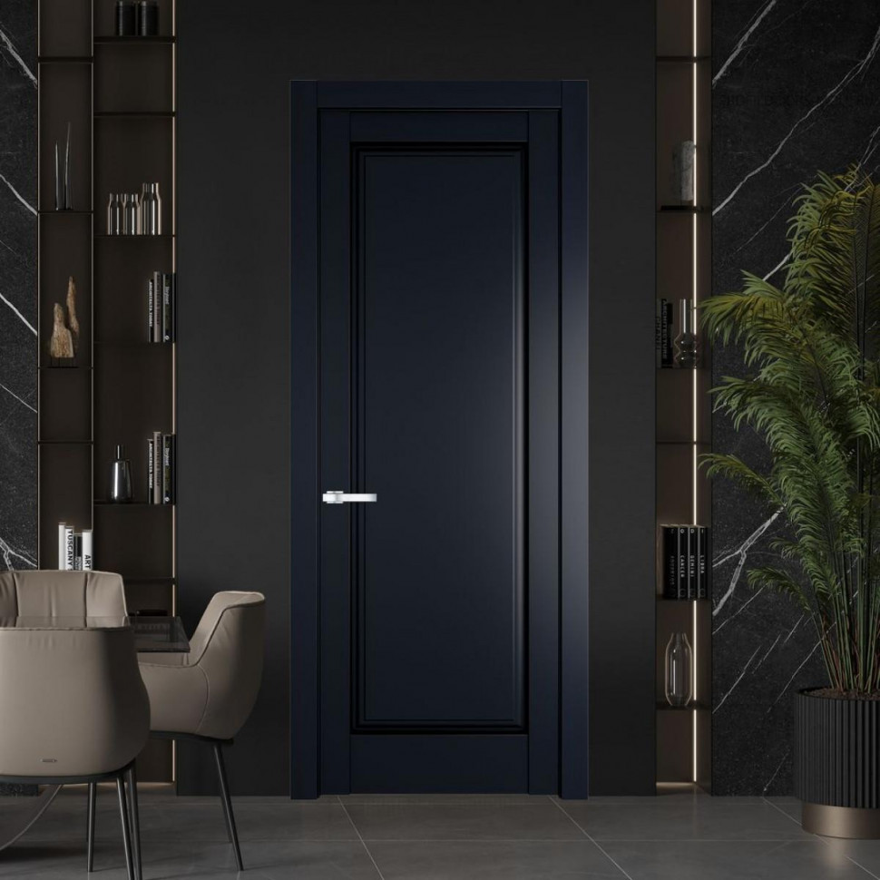 Межкомнатная дверь ProfilDoors 4.1.1 PD цвет Нэви Блу вставка Глухая