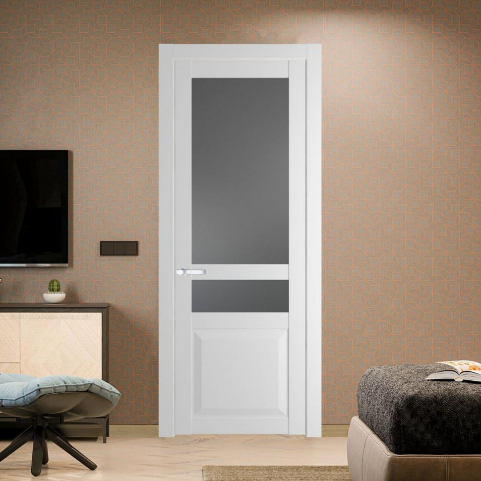 Межкомнатная дверь ProfilDoors 1.5.4 PD цвет Крем Вайт вставка Графит