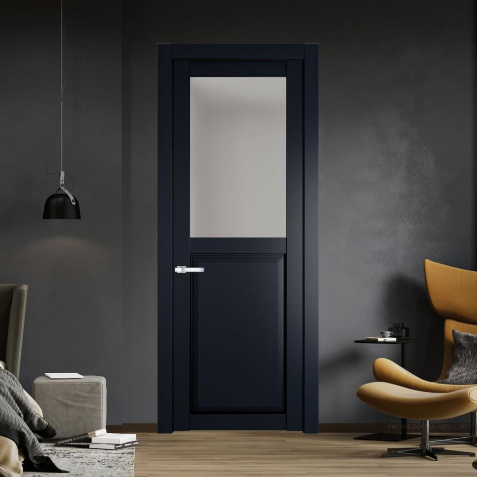 Межкомнатная дверь ProfilDoors 2.6.2 PD цвет Нэви Блу вставка Матовое