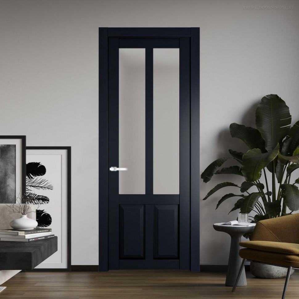 Межкомнатная дверь ProfilDoors 2.8.2 PD цвет Нэви Блу вставка Матовое