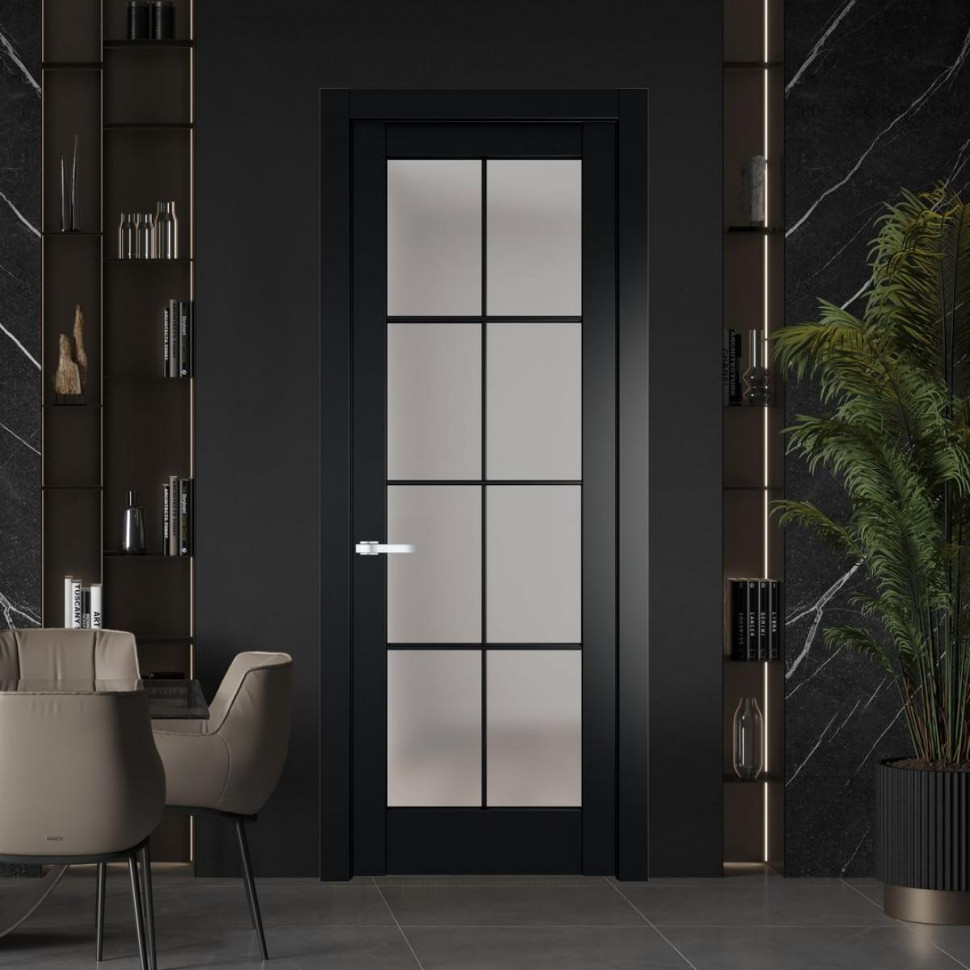 Межкомнатная дверь ProfilDoors 3.1.2 (р.8) PD цвет Блэк вставка Матовое