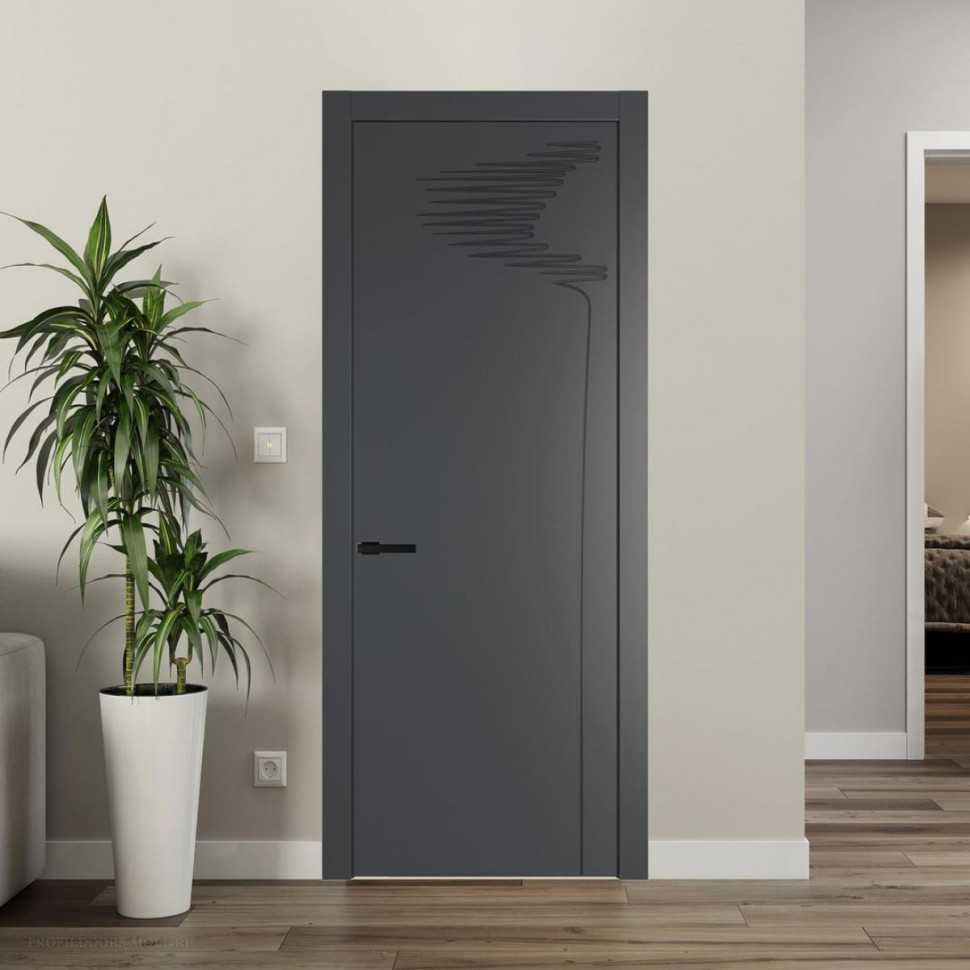 Межкомнатная дверь ProfilDoors 25 PW Графит Глухая