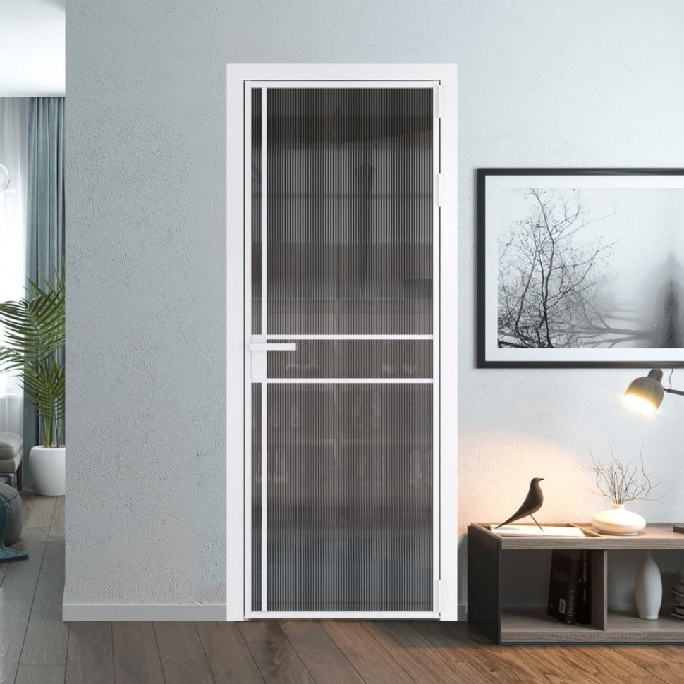 Межкомнатная дверь ProfilDoors 9 AG стекло Мору тонированное цвет профиля Вайт