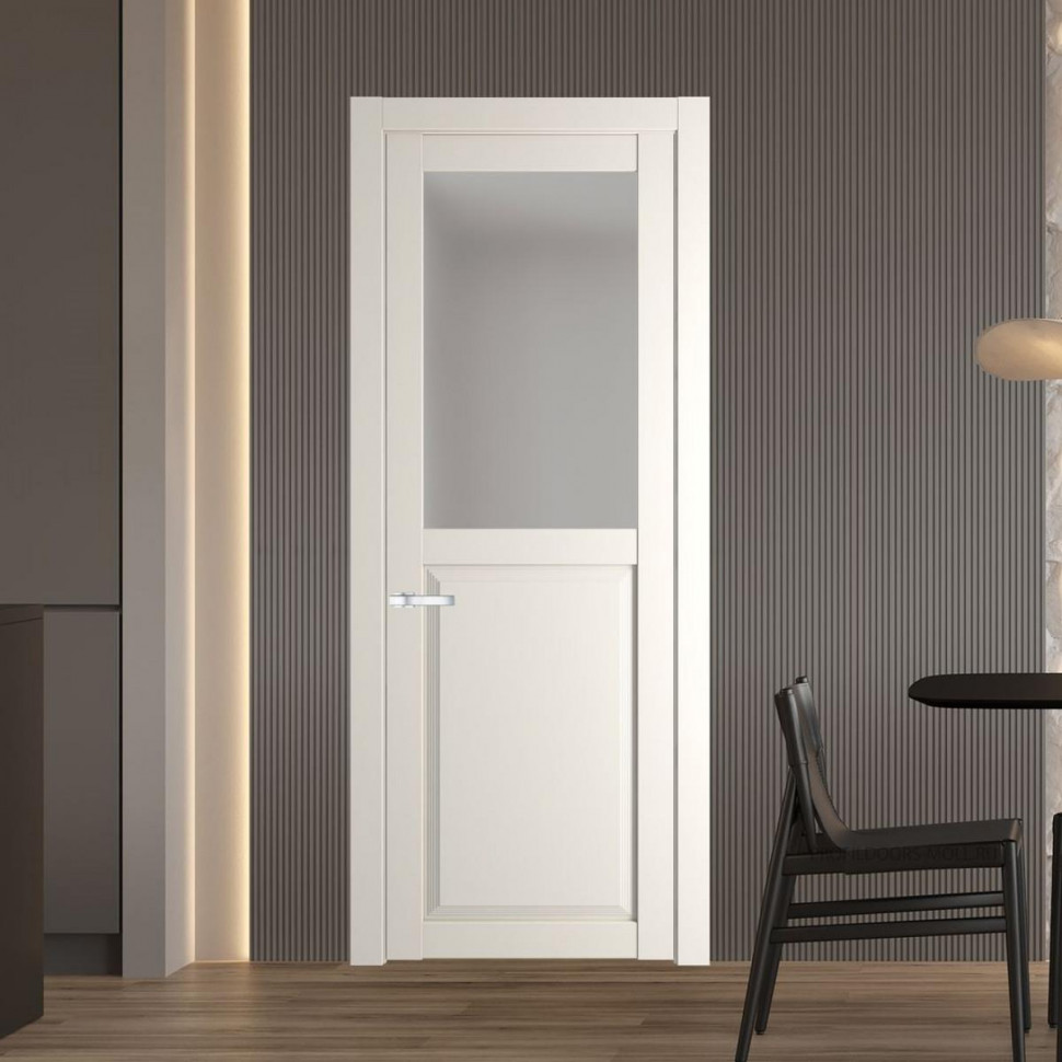 Межкомнатная дверь ProfilDoors 2.6.2 PD цвет Перламутр белый вставка Матовое