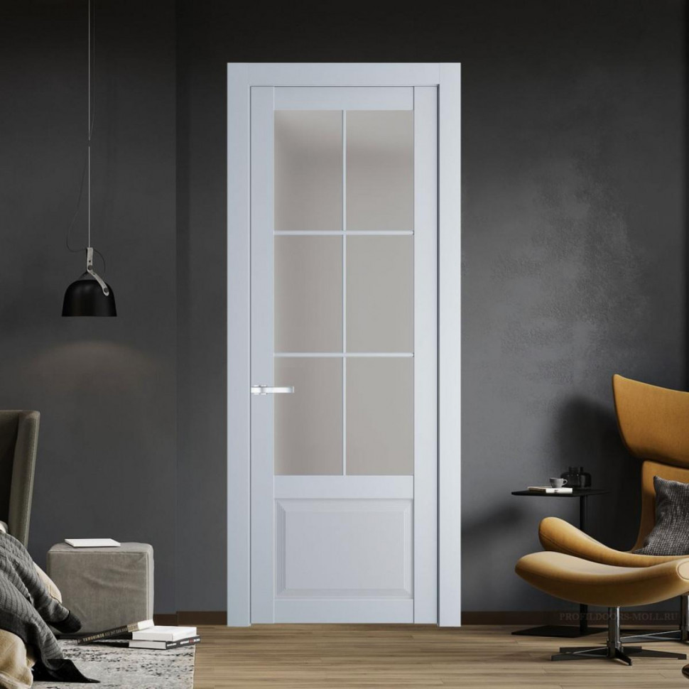 Межкомнатная дверь ProfilDoors 2.2.2 (р.6) PD цвет Лайт Грей вставка Матовое