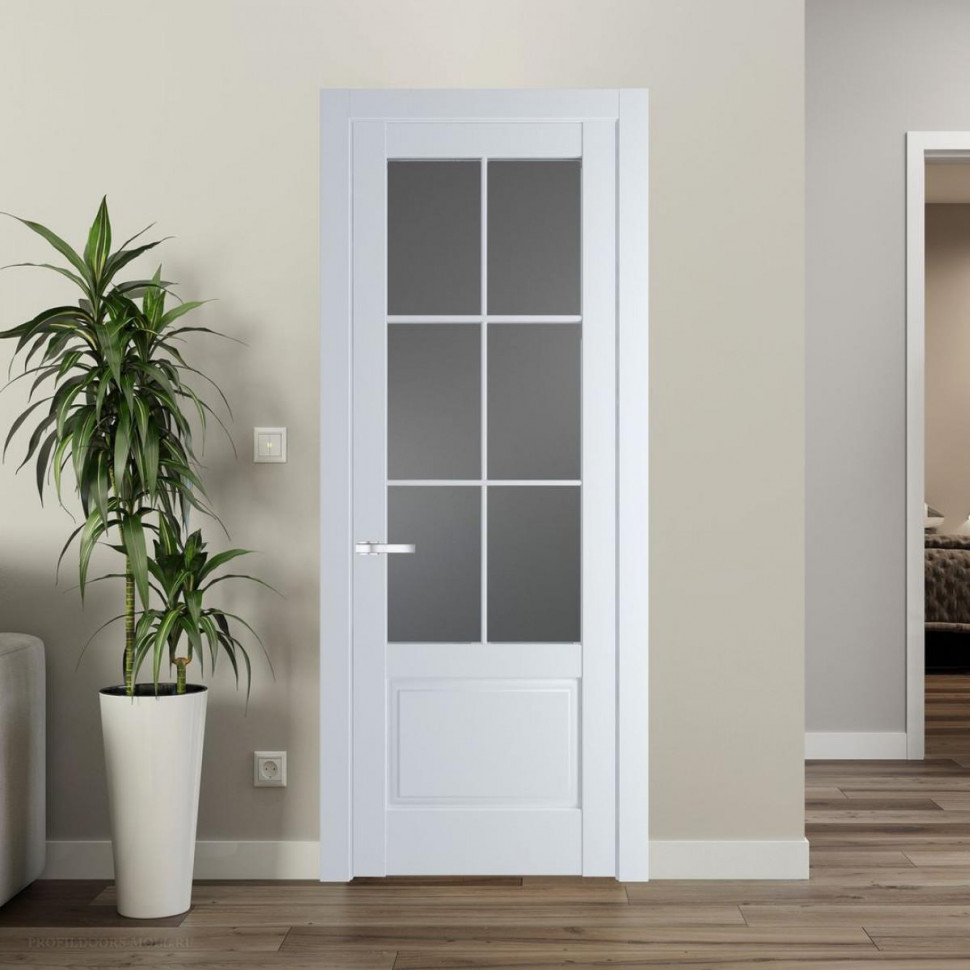 Межкомнатная дверь ProfilDoors 4.2.2 (р.6) PD цвет Вайт вставка Графит