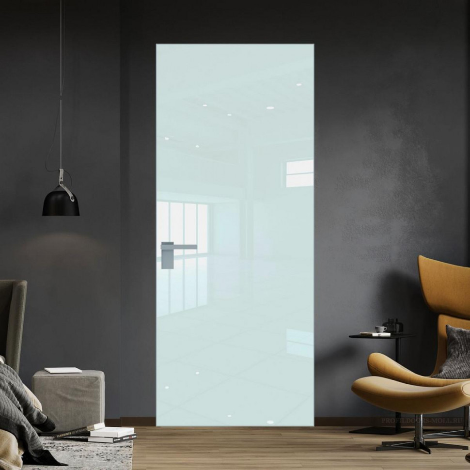 Межкомнатная дверь ProfilDoors 1 AGK цвет Lacobel Белый лак кромка Матовая