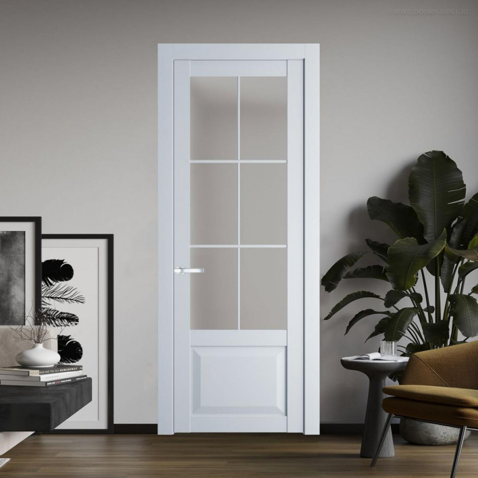 Межкомнатная дверь ProfilDoors 1.2.2 (р.6) PD цвет Вайт вставка Матовое