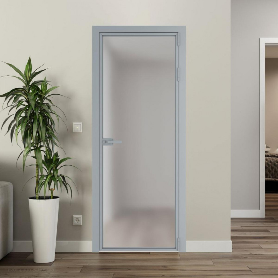 Межкомнатная дверь ProfilDoors 1 AX Матовое профиль Серебро