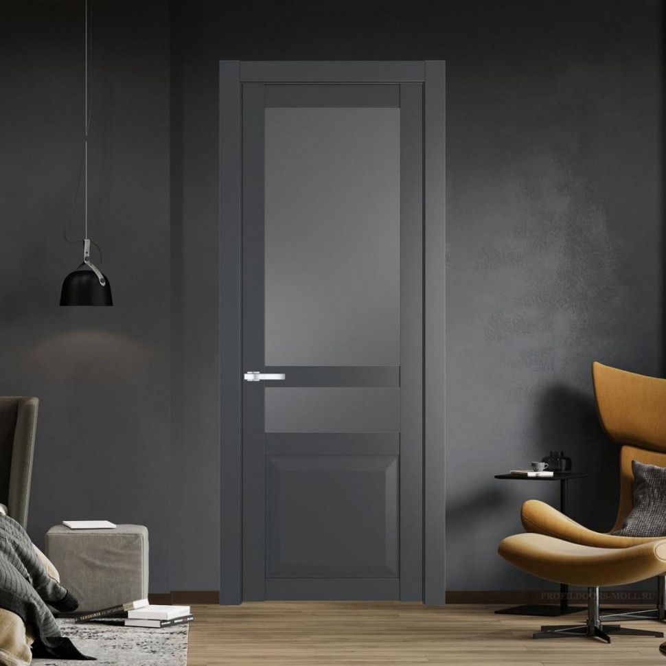 Межкомнатная дверь ProfilDoors 1.5.4 PD цвет Графит вставка Графит